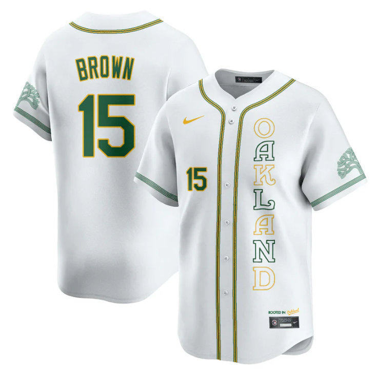Seth Brown Jersey #15 Oakland Athletics City Connect Concept Stitched White