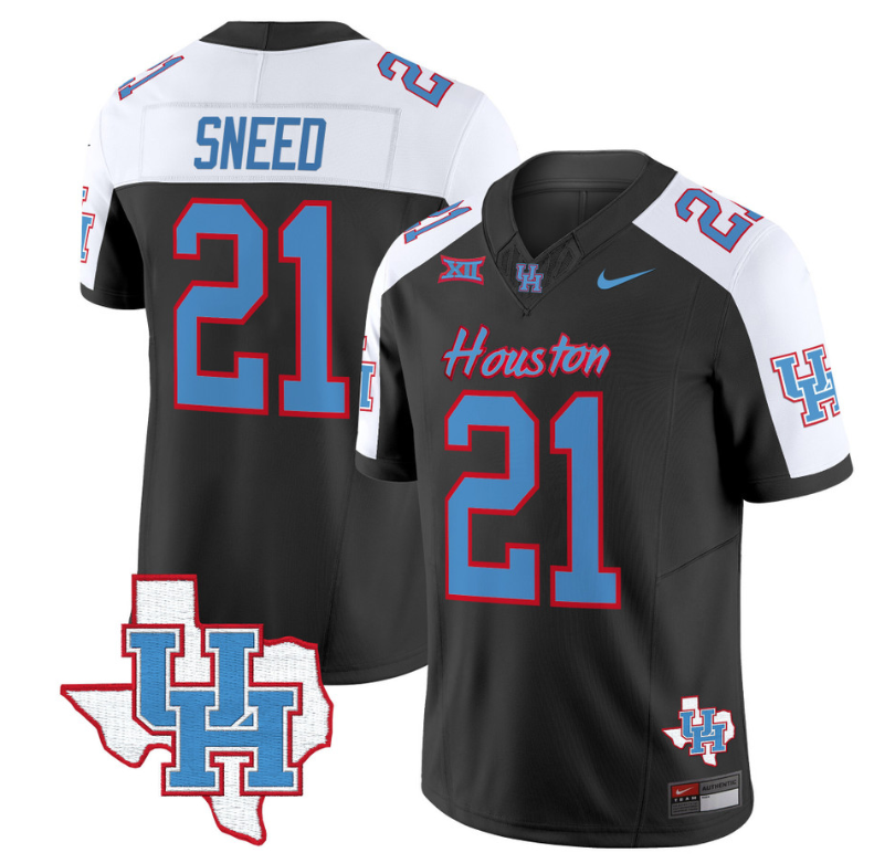 Stacy Sneed Jersey #21 Houston Cougars Oilers Inspired Vapor College Football Limited Stitched Black Alternate