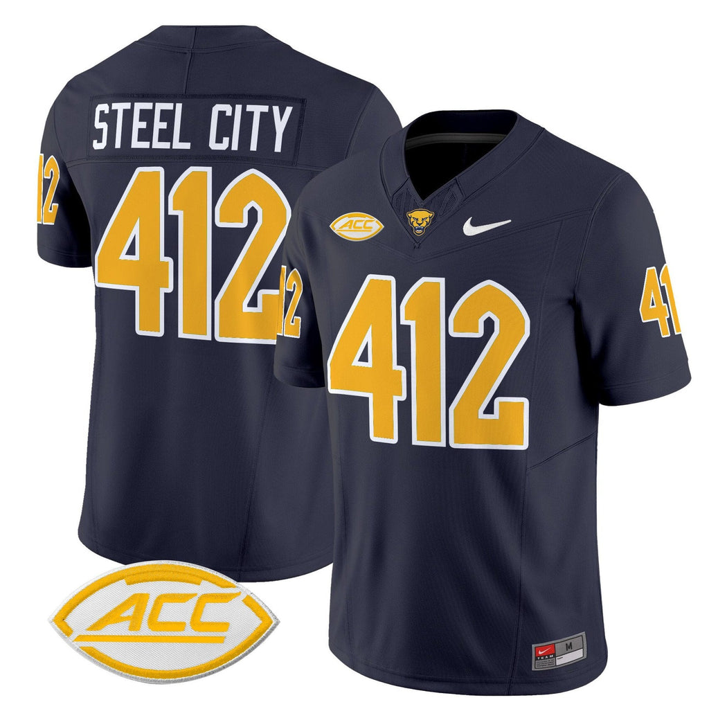 Steel City Jersey #412 Pittsburgh Panthers 2025 Limited Stitched Navy