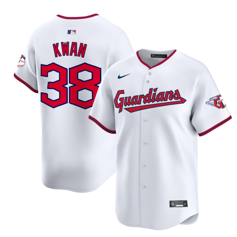 Steven Kwan Jersey #38 Cleveland Guardians 2025 Vapor Premier Limited All Stitched White