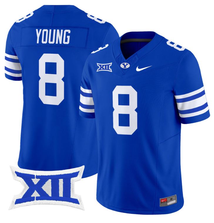 Steve Young Jersey #8 BYU Cougars Vapor Limited College Football Stitched White