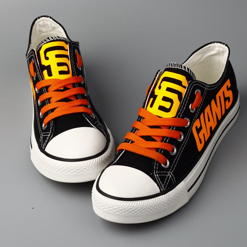 San Francisco Giants Limited Print MLB Baseball Fans Low Top Canvas Shoes Sport Sneakers T-D812H