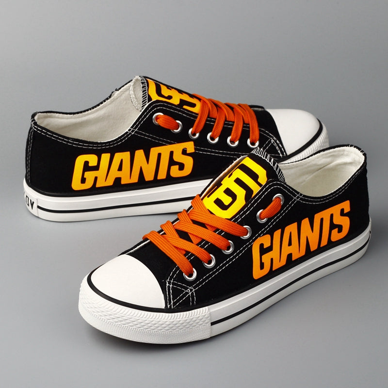 San Francisco Giants Limited Print MLB Baseball Fans Low Top Canvas Shoes Sport Sneakers T-D812H