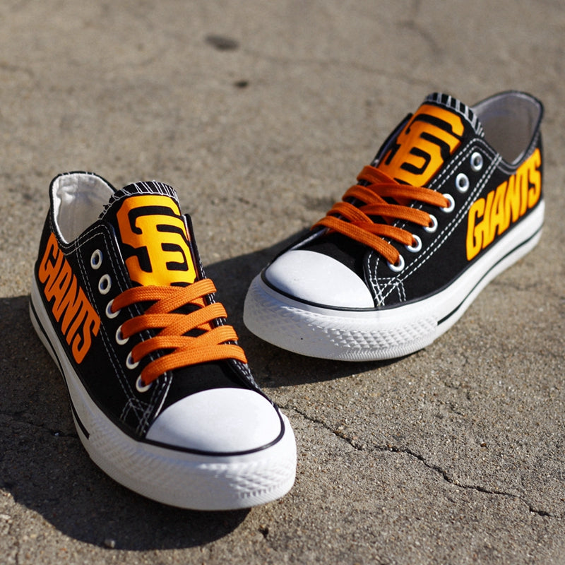 San Francisco Giants Limited Print MLB Baseball Fans Low Top Canvas Shoes Sport Sneakers T-D812H