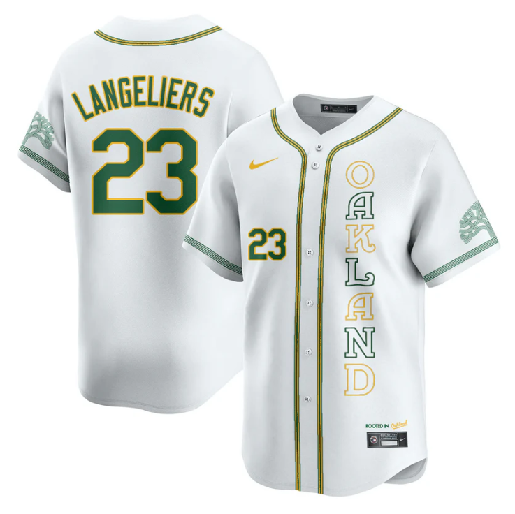 Shea Langeliers Jersey #23 Oakland Athletics City Connect Concept Stitched White