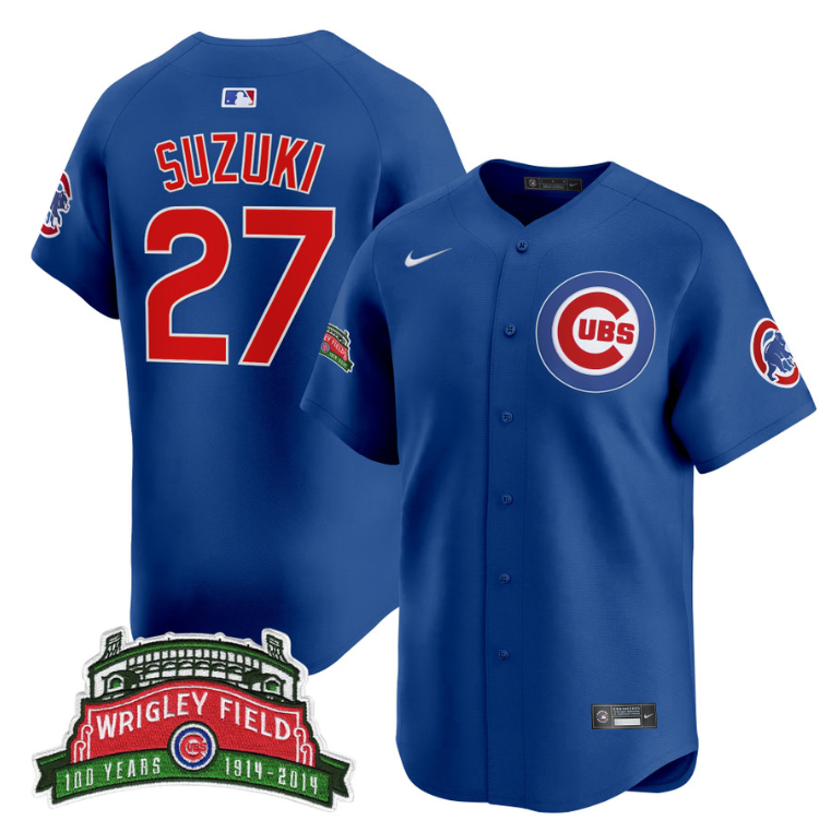 Seiya Suzuki Jersey #27 Chicago Cubs Wrigley Field Style Vapor Premier Limited Stitched Royal