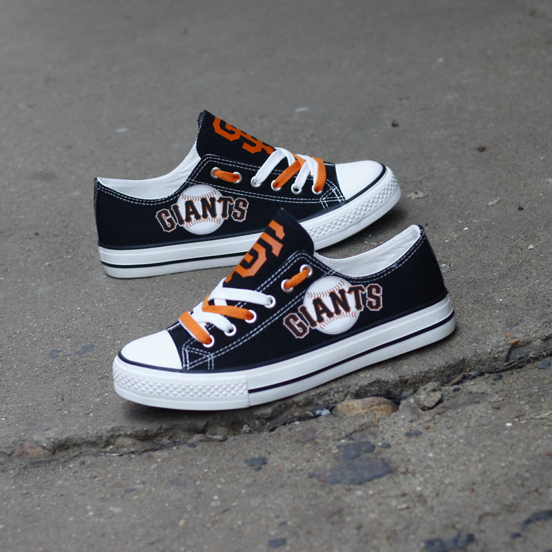 San Francisco Giants Limited Print MLB Baseball Fans Low Top Canvas Shoes Sport Sneakers T-DJ187H