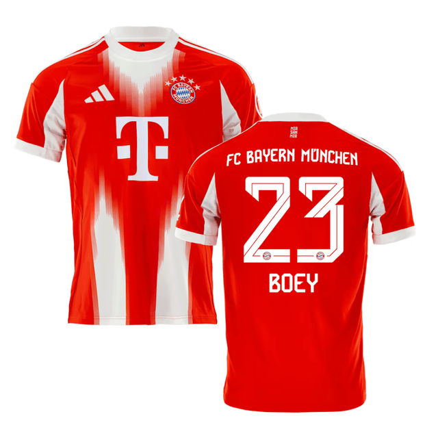 Sacha Boey 23 Bayern Munich 2025-26 Home Jersey – Red