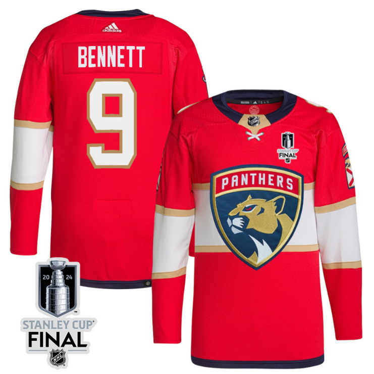 Sam Bennett 9 Florida Panthers 2024 STANLEY CUP Final Home Breakaway Jersey Men, Red