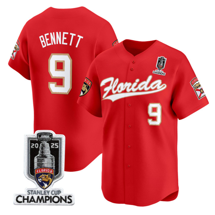 Sam Bennett Jersey #9 Florida Panthers 2025 Stanley Cup Champions White