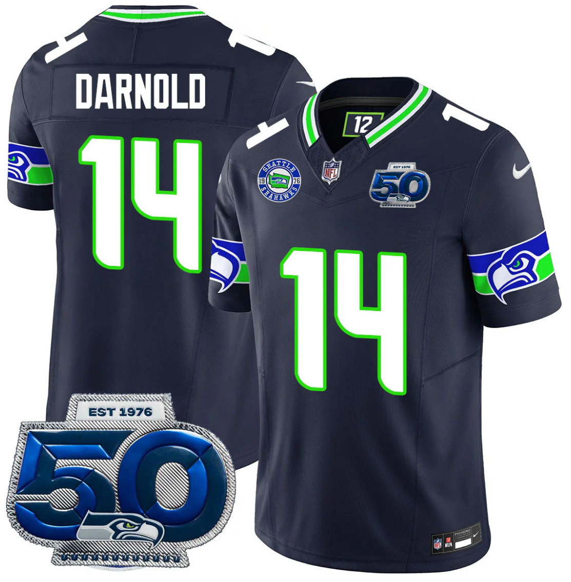 Sam Darnold Jersey #14 50th Season Vapor Limited All Stitched