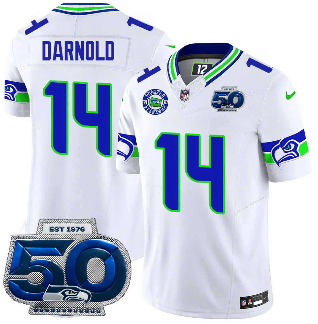 Sam Darnold Jersey #14 50th Season Vapor Limited All Stitched