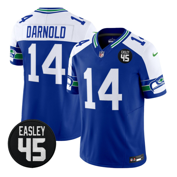 Sam Darnold Jersey #14 Kenny Easley Memorial Patch Limited Stitched