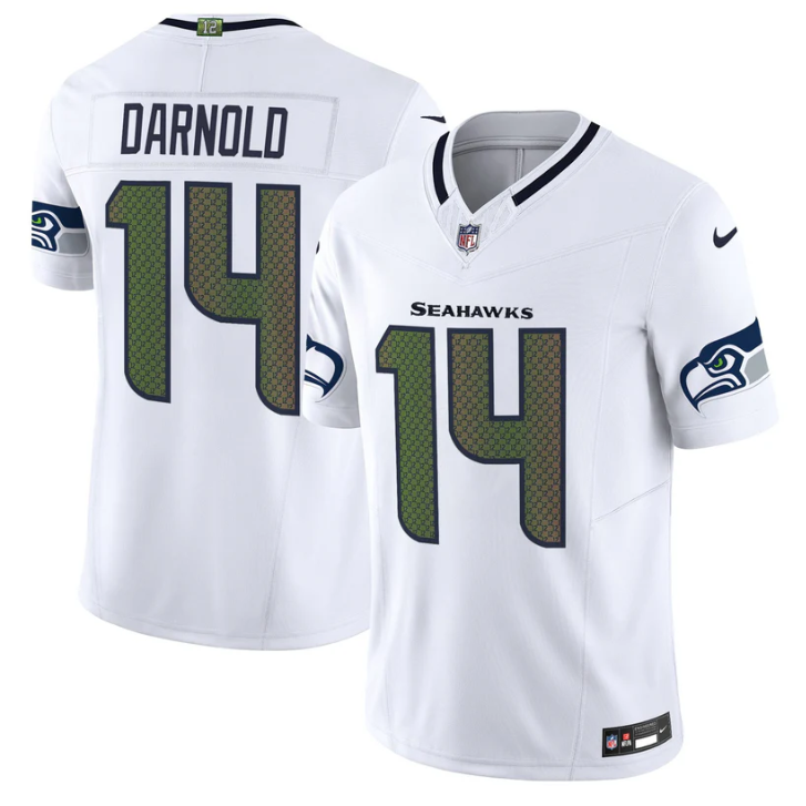 Sam Darnold Jersey #14 Seahawks 2025 Rivalries Vapor Limited Stitched
