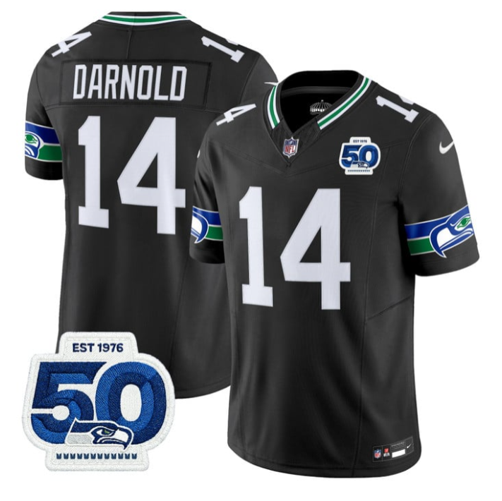 Sam Darnold Jersey #14 Throwback 50th Anniversary Patch Stitched