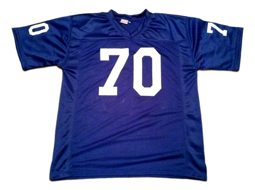 Sam Huff CUSTOM STITCHED Unsigned Football Jersey Blue