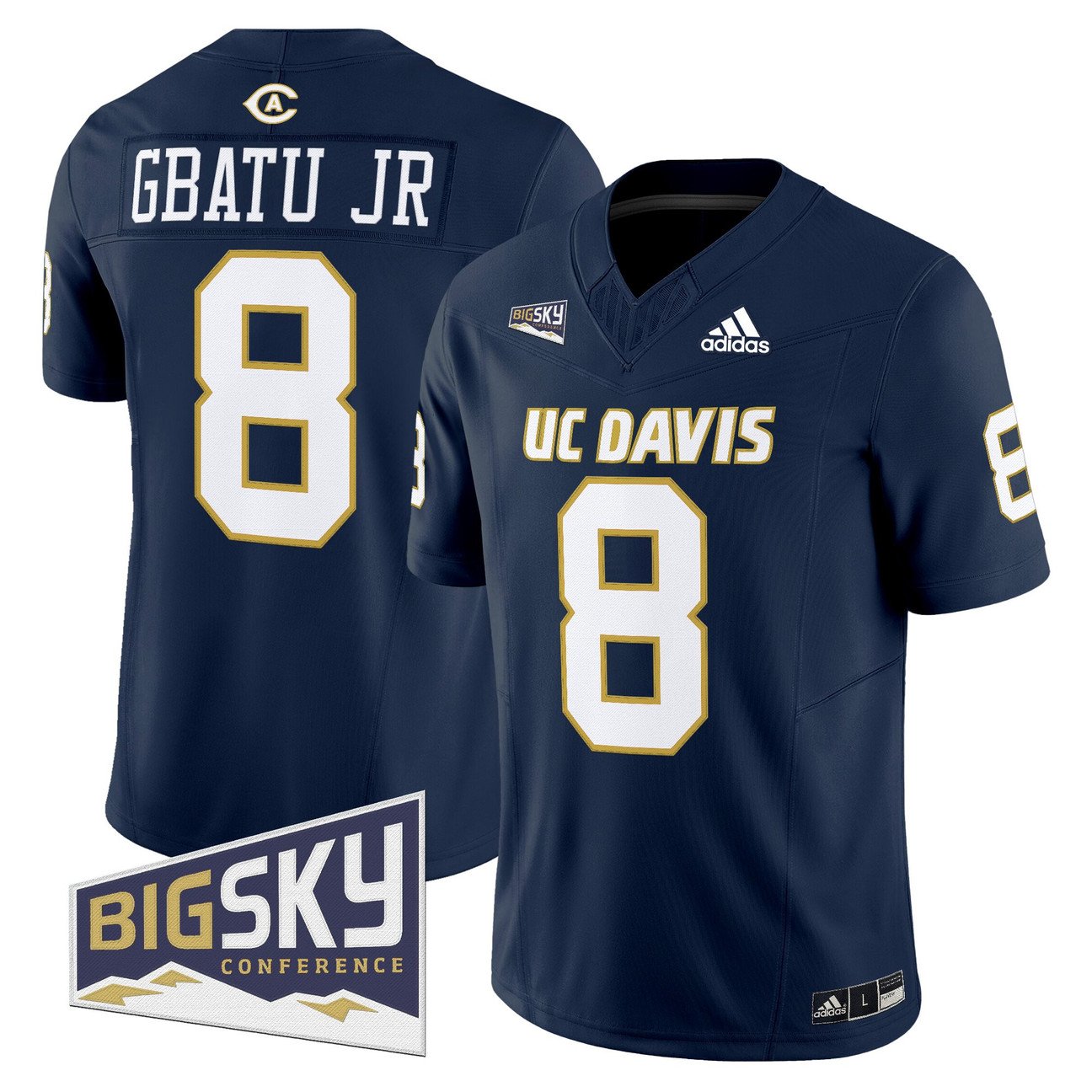 Samuel Gbatu Jr Jersey #8 UC Davis Aggies 2025 Lake Tahoe Patch