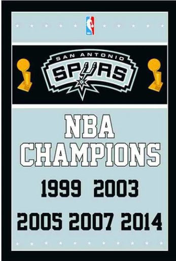 San Antonio Spurs Champions Flag 3X5Ft Polyester Banner USA Digital Print