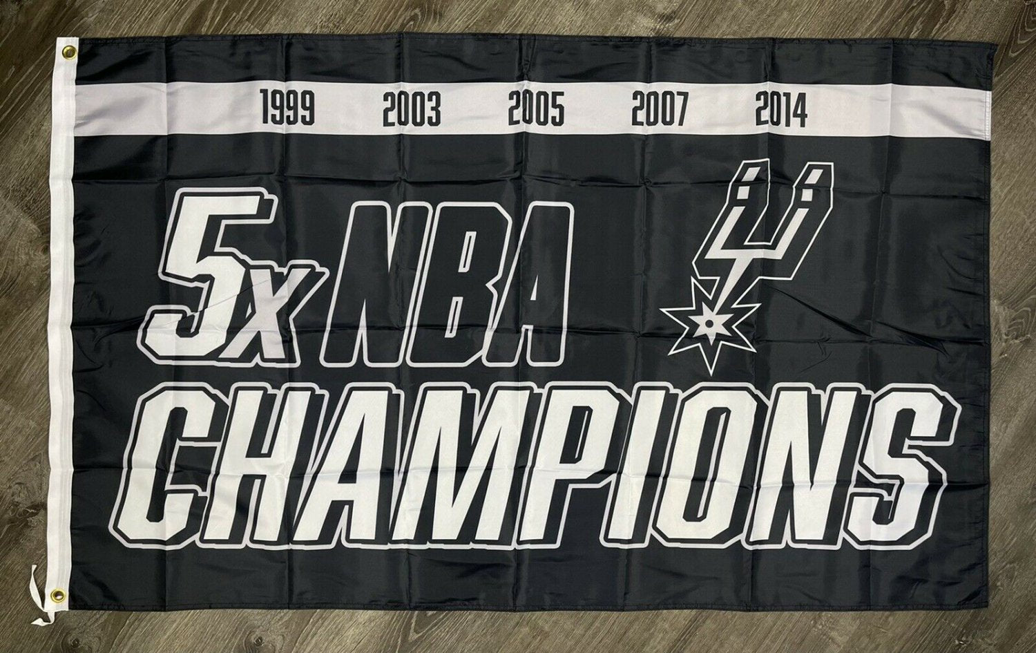San Antonio Spurs Championship Flag 3x5 ft Vertical Sports Banner Man-Cave