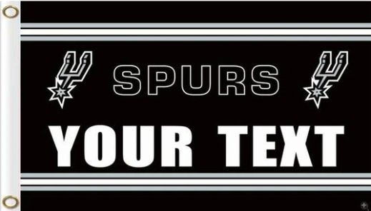 San Antonio Spurs Your Text Flag 3X5Ft Polyester Banner USA Digital Print