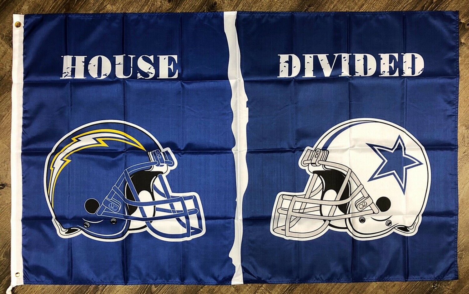 San Diego Chargers vs Dallas Cowboys House Divided Flag 3x5 ft Banner New