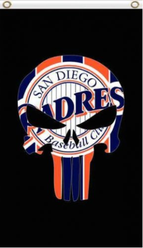 San Diego Padres America Vertical Flag 3X5Ft Banner USA Polyester with Brass Grommets