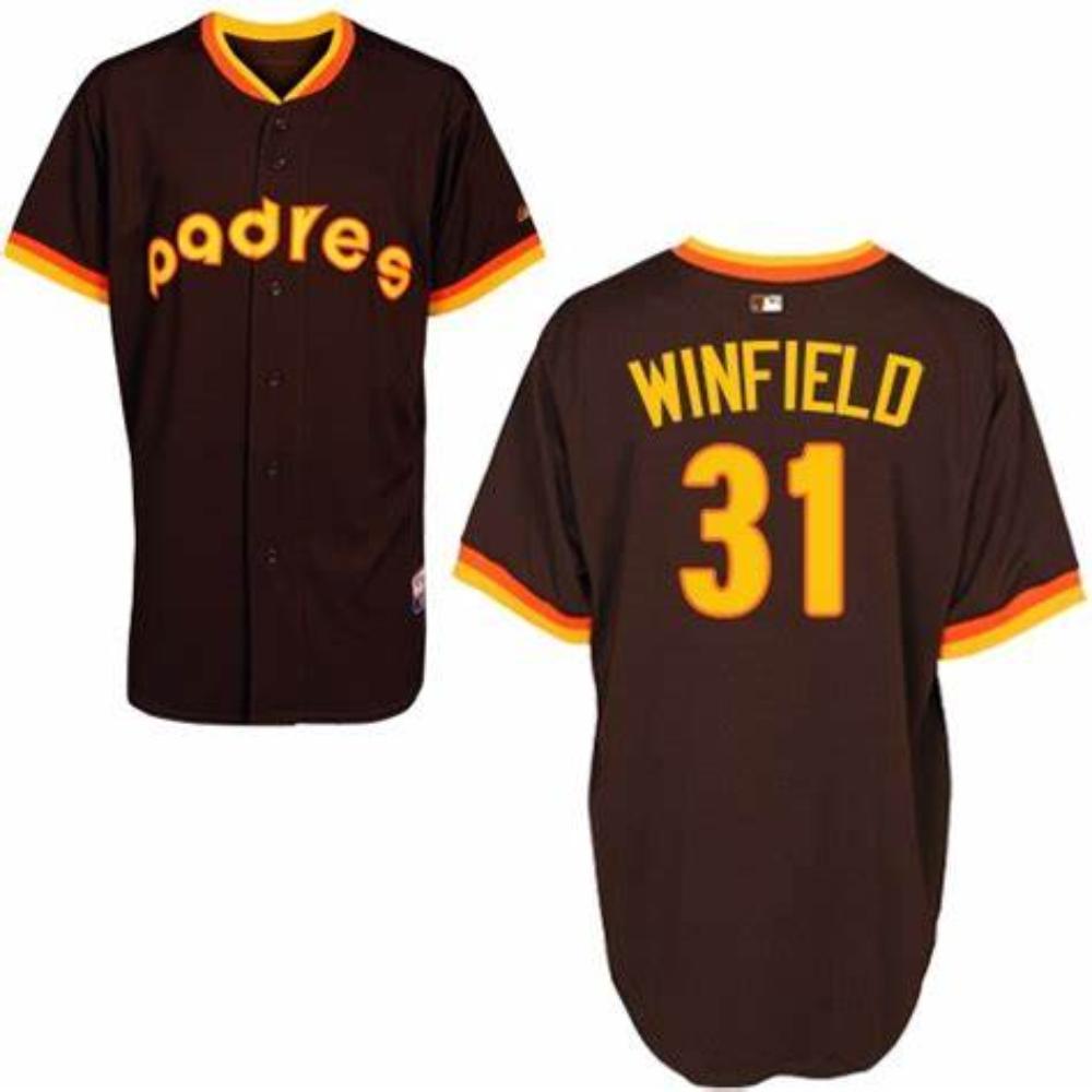 San Diego Padres Dave Winfield Brown 1984 Throwback Pullover Jersey