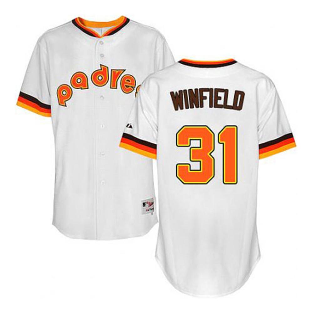 San Diego Padres Dave Winfield White 1984 Throwback Jersey