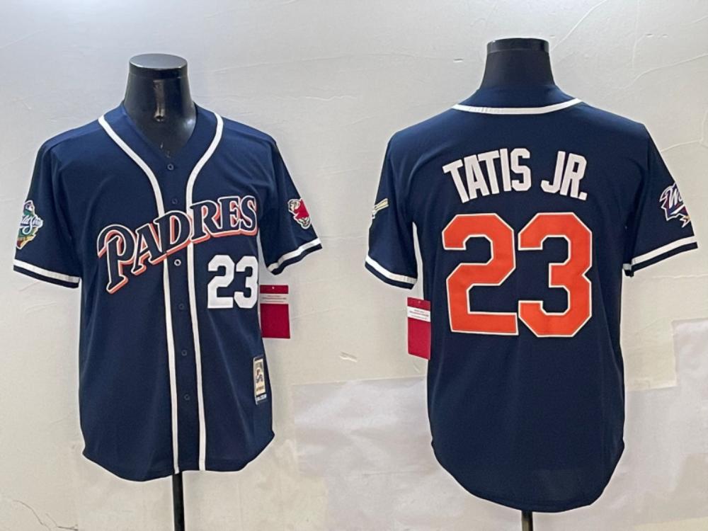 San Diego Padres Fernando Tatis Jr Navy Throwback Jersey