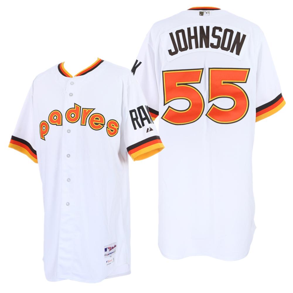 San Diego Padres Josh Johnson White RAK 2014 Throwback Jersey