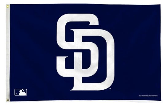 San Diego Padres Logo Flag 3X5Ft Banner USA Polyester with Brass Grommets