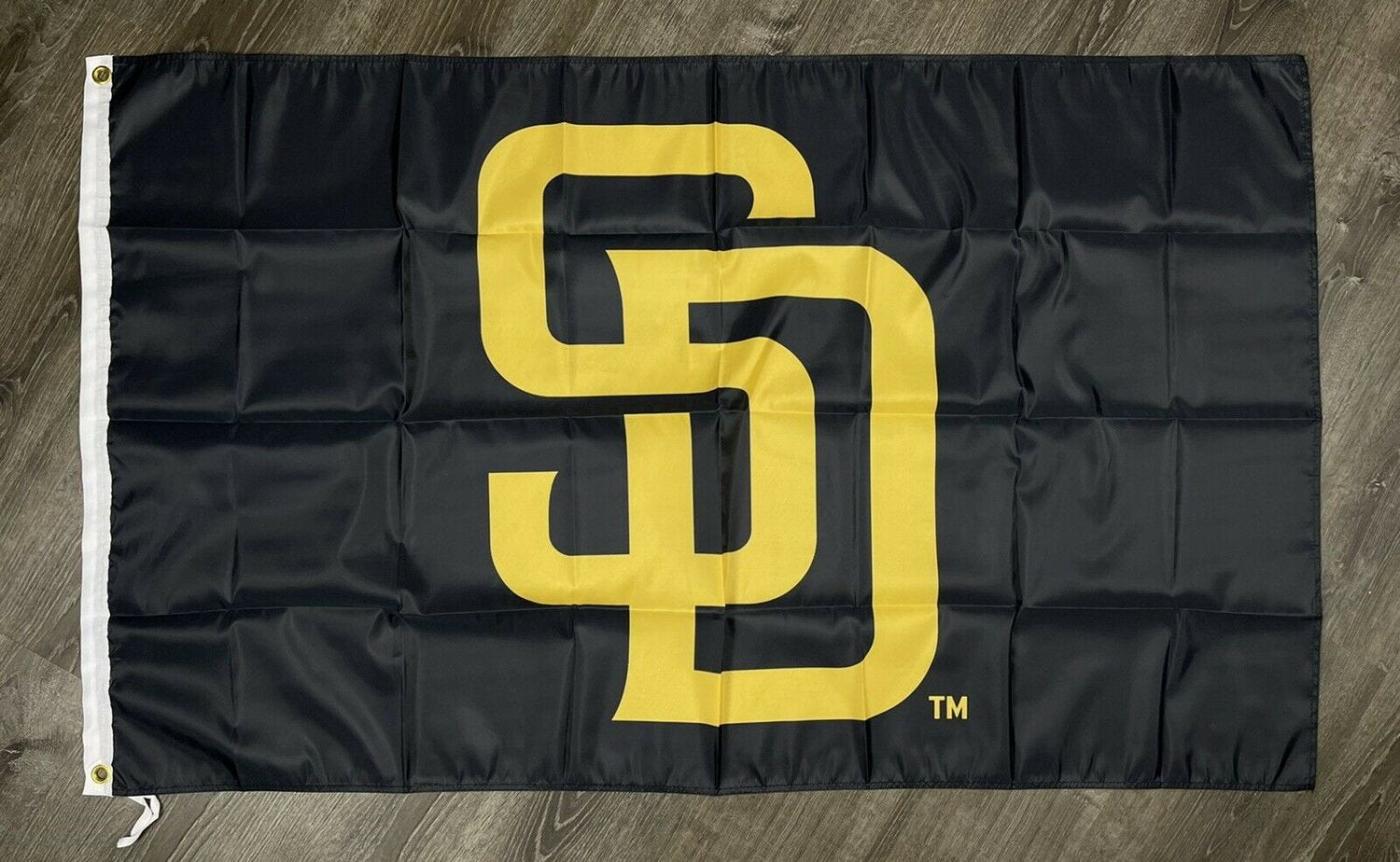 San Diego Padres Logo Flag 3x5 ft Black White Banner Man-Cave Garage