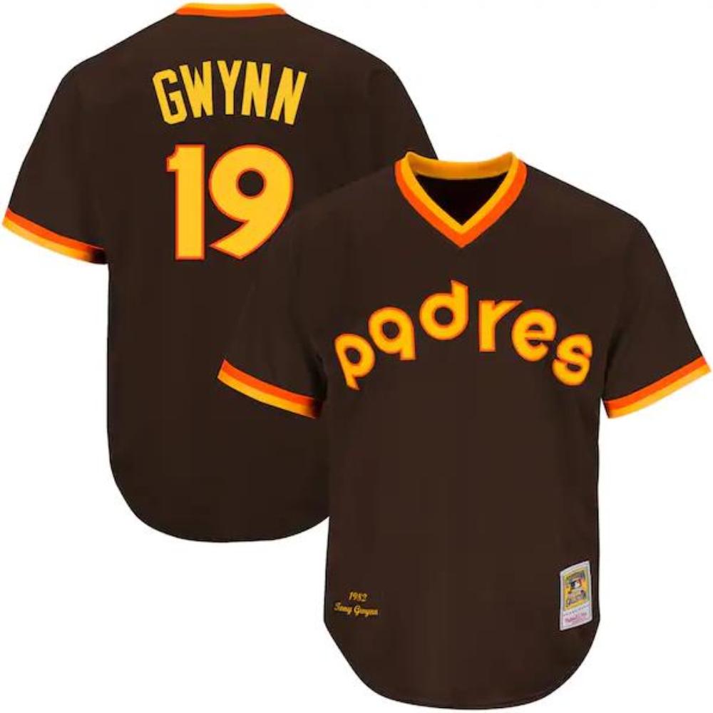 San Diego Padres Tony Gwynn Brown 1982 Throwback Pullover Jersey