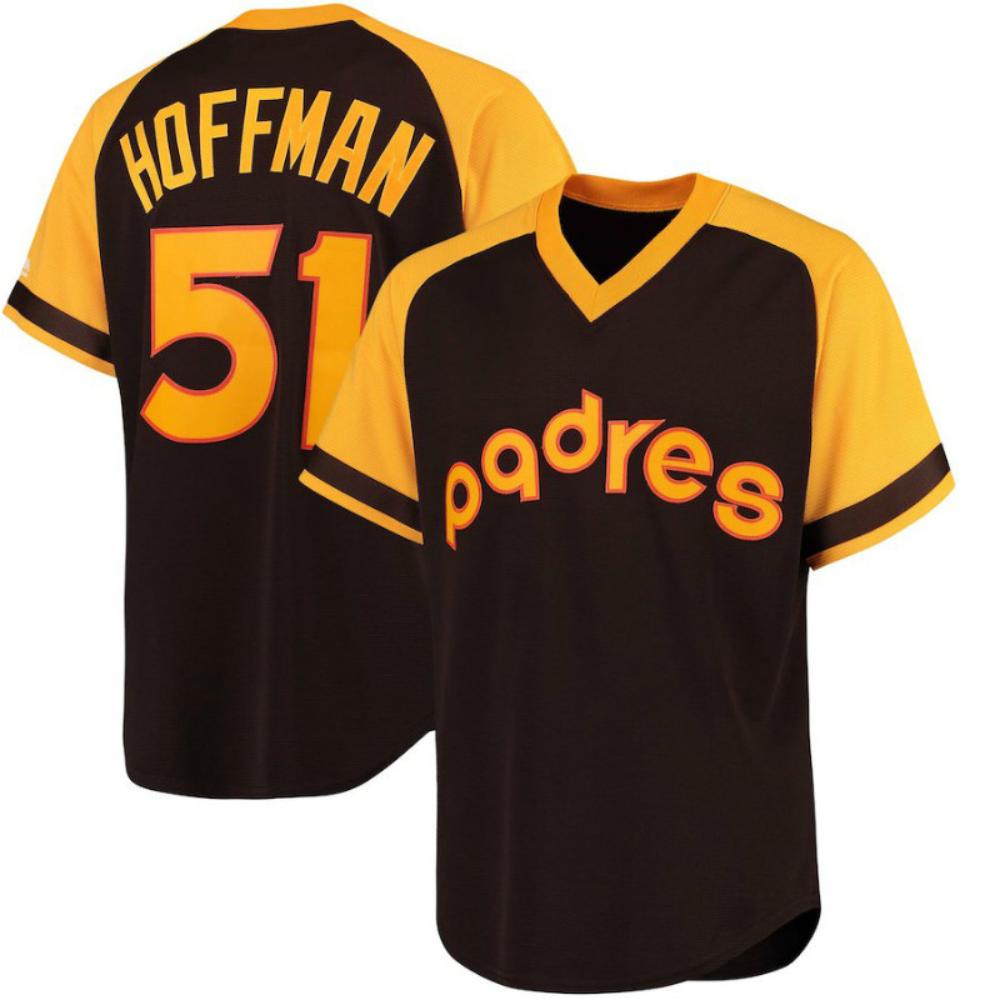 San Diego Padres Trevor Hoffman Brown Throwback Pullover Jersey