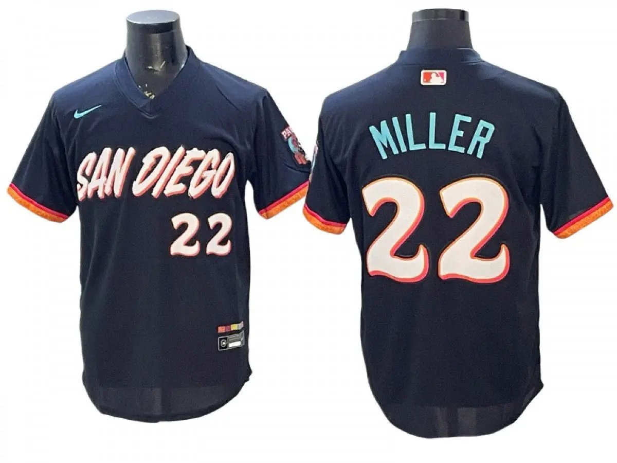San Diego Padres #22 Mason Miller 2026 City Connect Limited Jersey - Obsidian