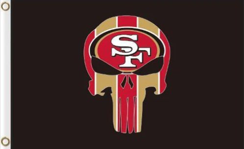 San Francisco 49ers Black Flag 3X5 Ft Polyester Banner USA 90x150cm