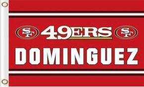 San Francisco 49ers DOMINGUEZ Flag 3X5 Ft Polyester Banner USA 90x150cm