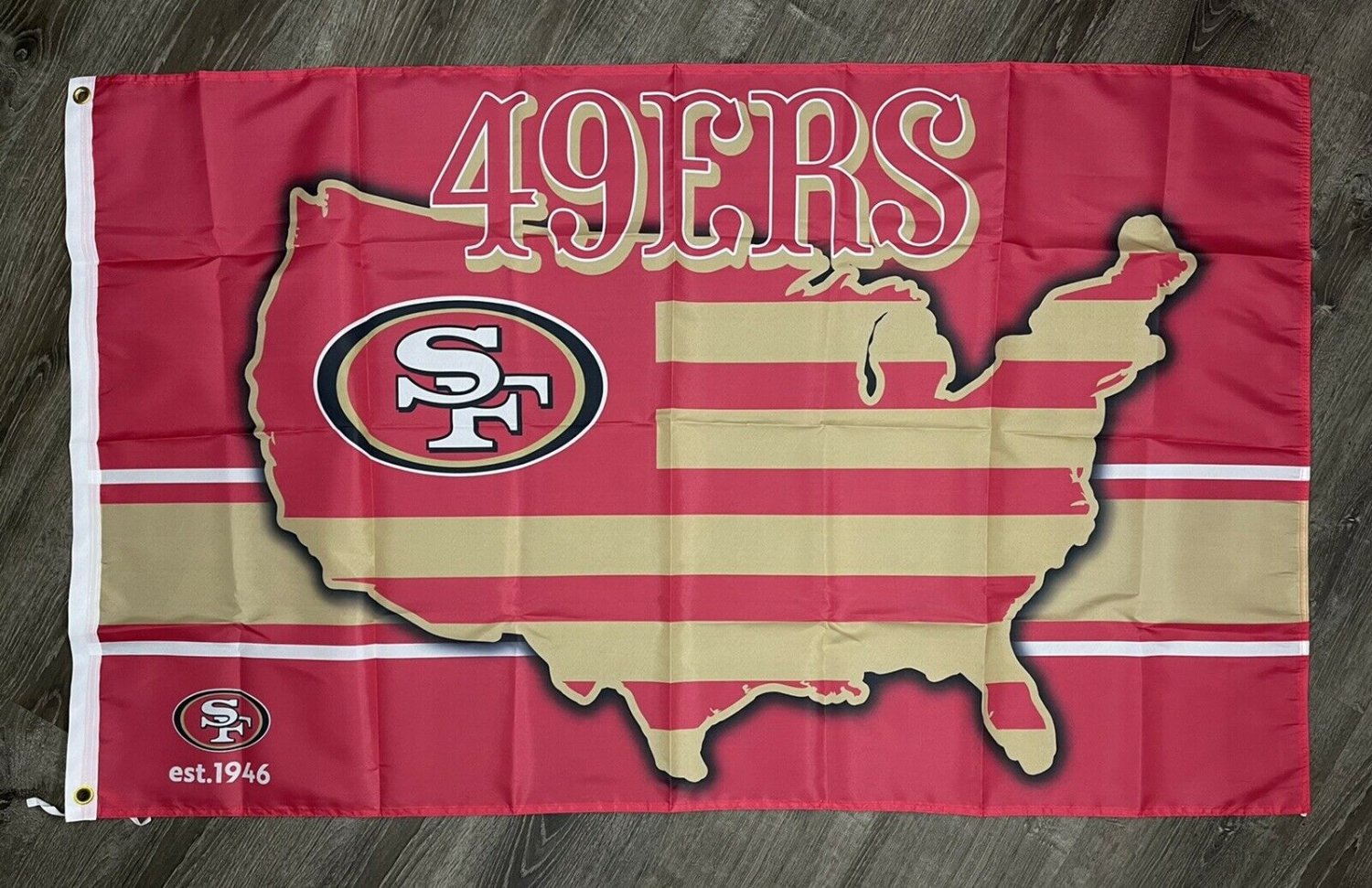 San Francisco 49ers Flag 3x5 ft Sports Football Banner Man-Cave Garage