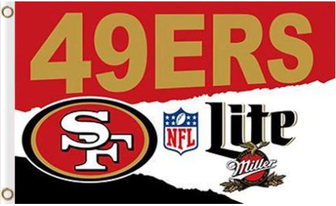 San Francisco 49ers Lite Flag 3X5 Ft Polyester Banner USA 90x150cm
