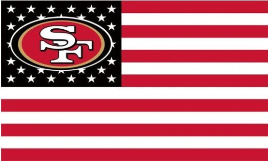 San Francisco 49ers Star and Stripe US Flag 3X5 Ft Polyester Banner USA 90x150cm