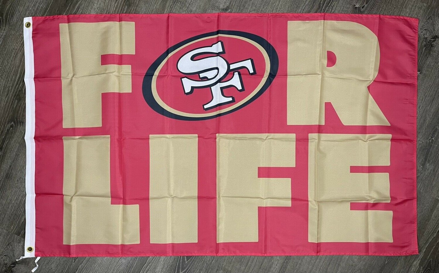 San Francisco 49ers for Life Flag 3x5 ft Sports Red Banner Man-Cave Garage