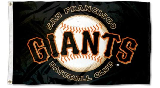 San Francisco Giants Baseball Club Black Flag 3X5Ft Banner USA Polyester with Brass Grommets