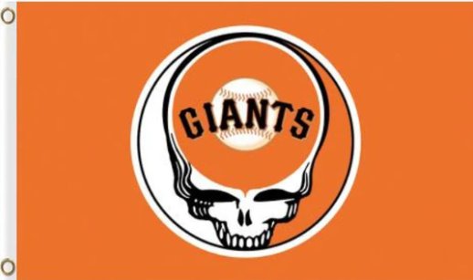 San Francisco Giants Dead Skull Flag 3X5Ft Banner USA Polyester with Brass Grommets