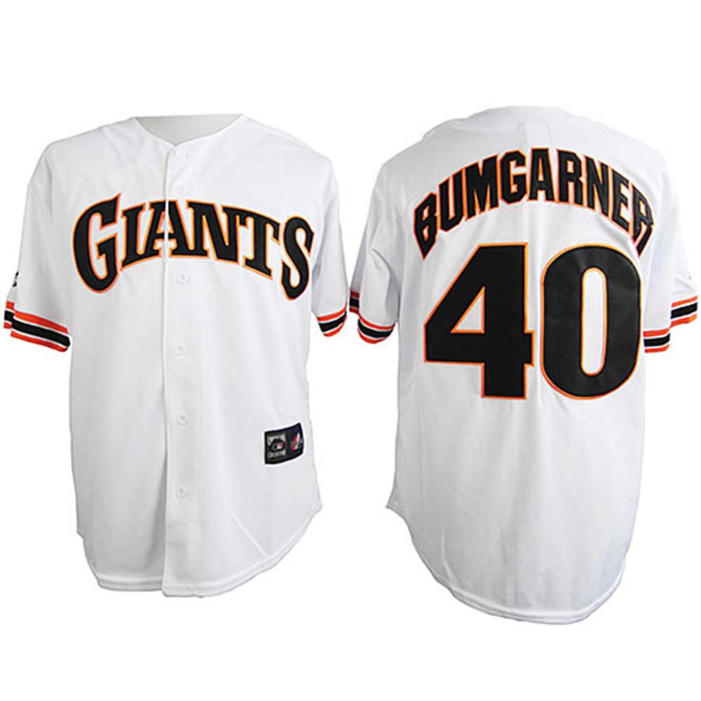 San Francisco Giants Madison Bumgarner White 1989 Throwback Jersey