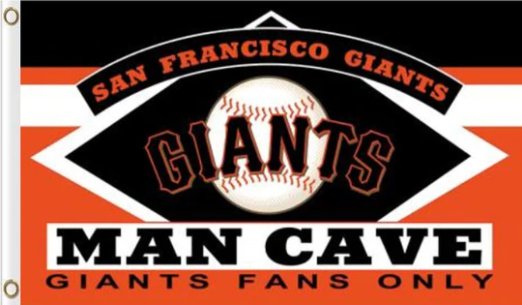 San Francisco Giants Man Cave Flag 3X5Ft Banner USA Polyester with Brass Grommets