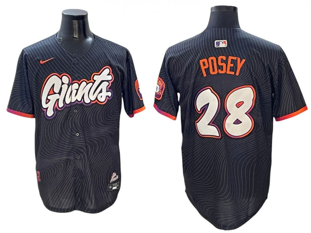 San Francisco Giants #28 Buster Posey Black 2025 City Connect Jersey