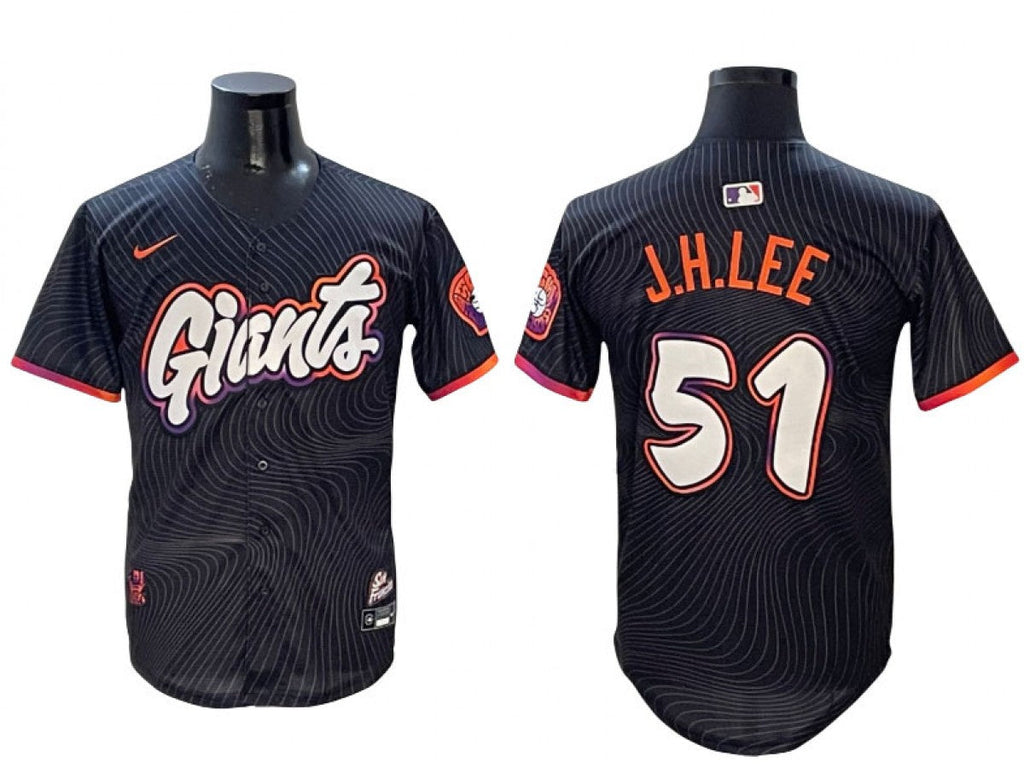 San Francisco Giants #51 Jung Hoo Lee Black 2025 City Connect Jersey