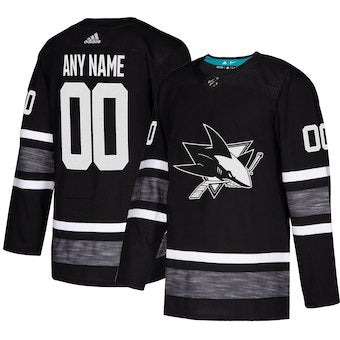 San Jose Sharks  Black 2019 NHL All-Star Game Parley Custom Jersey