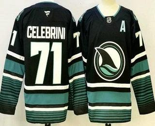 San Jose Sharks #71 Macklin Celebrini Black Authentic Jersey Stitched
