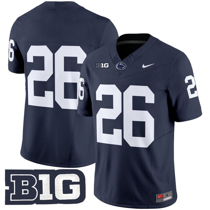 Saquon Barkley Jersey #26 No Name Penn State Nittany Lions 2025 Stitched Navy
